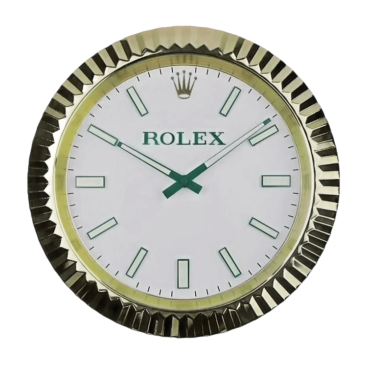 White & Green Wall Clock 🟢⚪ - The Essence of Chocolate Every Second