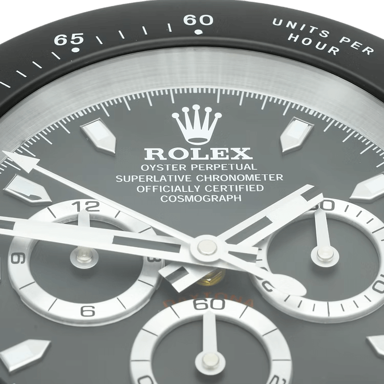 Daytona Black & Silver Table Clock 🖤 - The racy elegance of the legendary chronograph