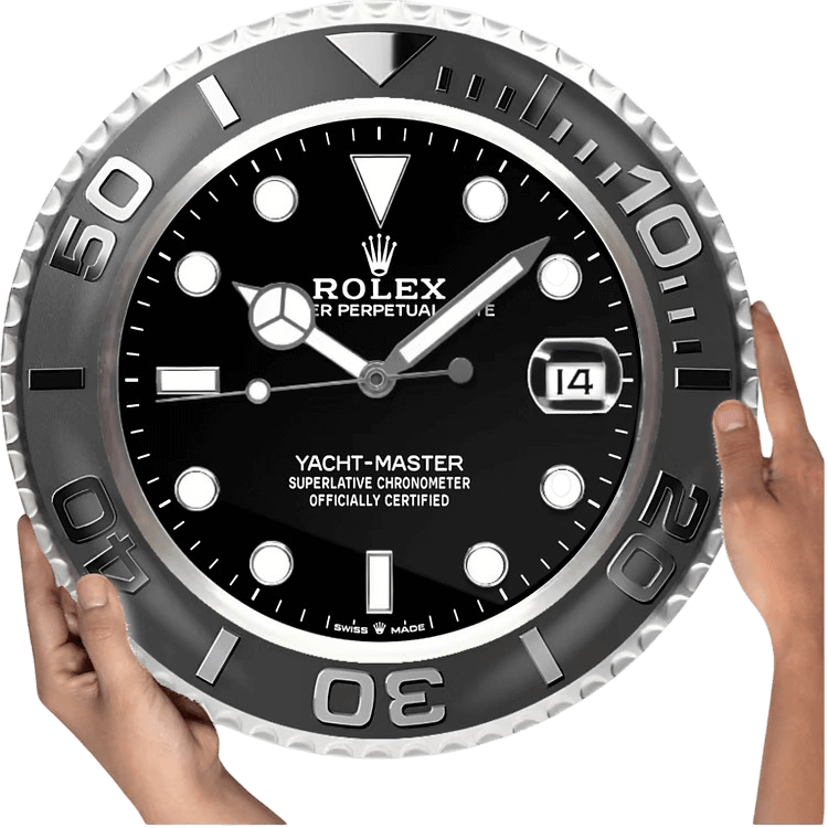 Yacht-Master II Wall Clock – Black Edition 🖤✨