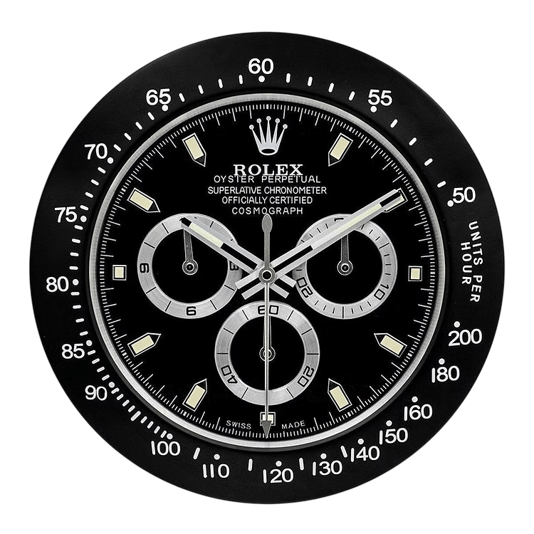 Luxury Wall Clock - Daytona Black