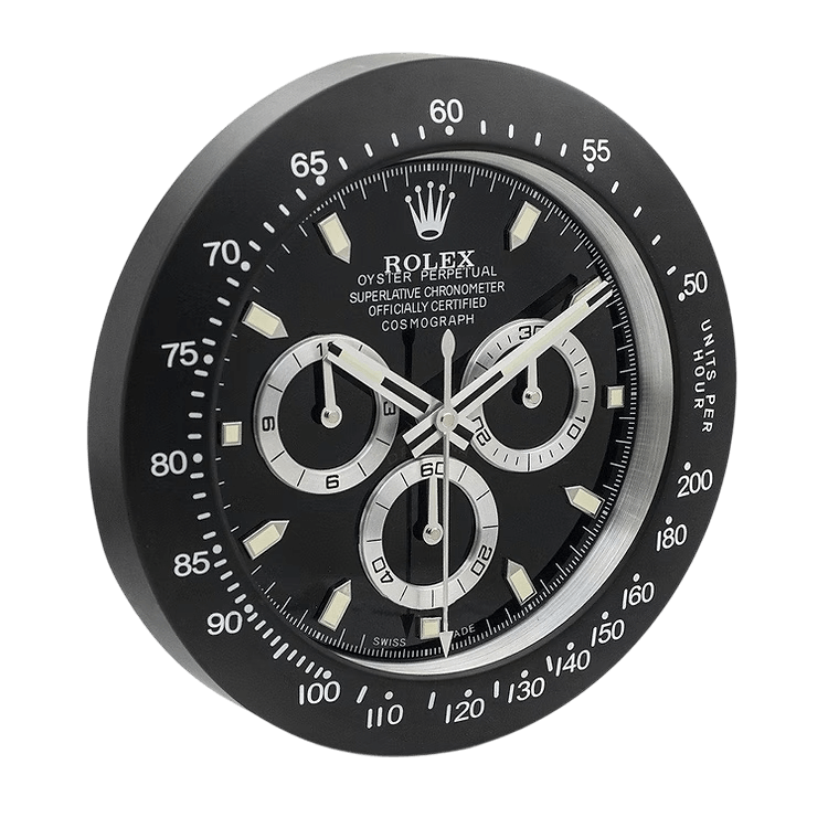 Luxury Wall Clock - Daytona Black
