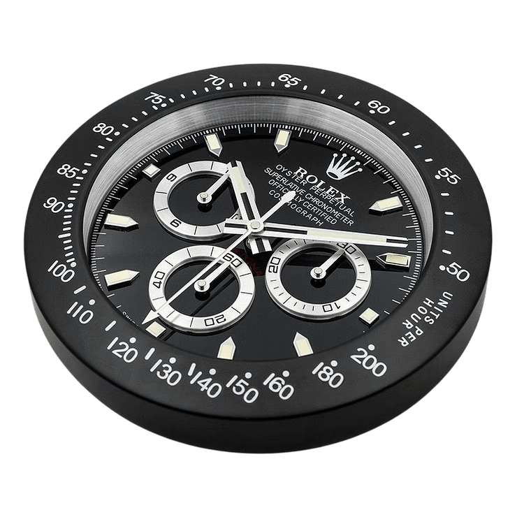 Luxury Wall Clock - Daytona Black