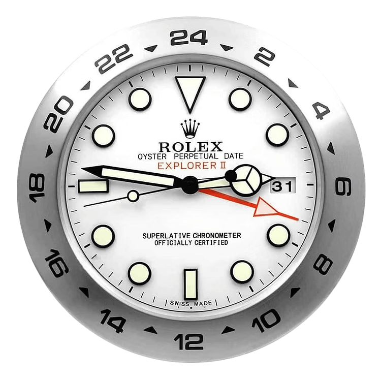 Horloge Murale de Luxe - Rolex Explorer II Édition Aventure