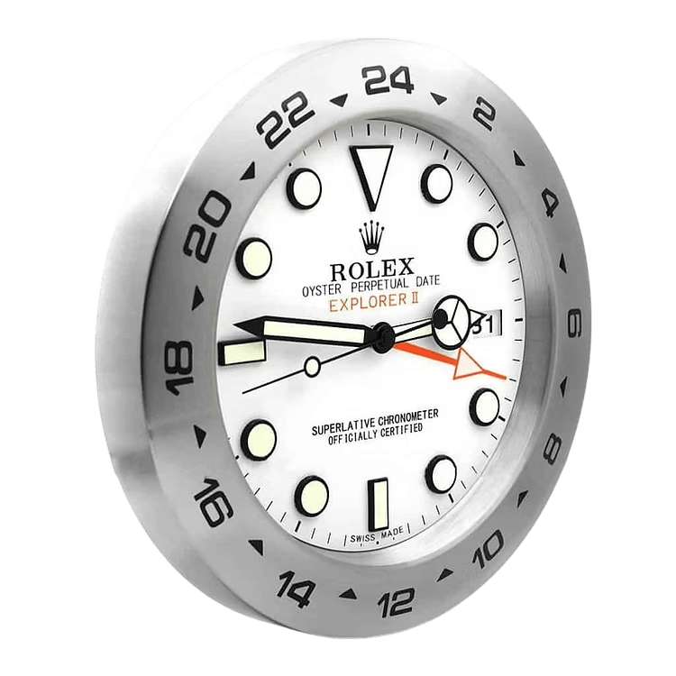 Horloge Murale de Luxe - Rolex Explorer II Édition Aventure