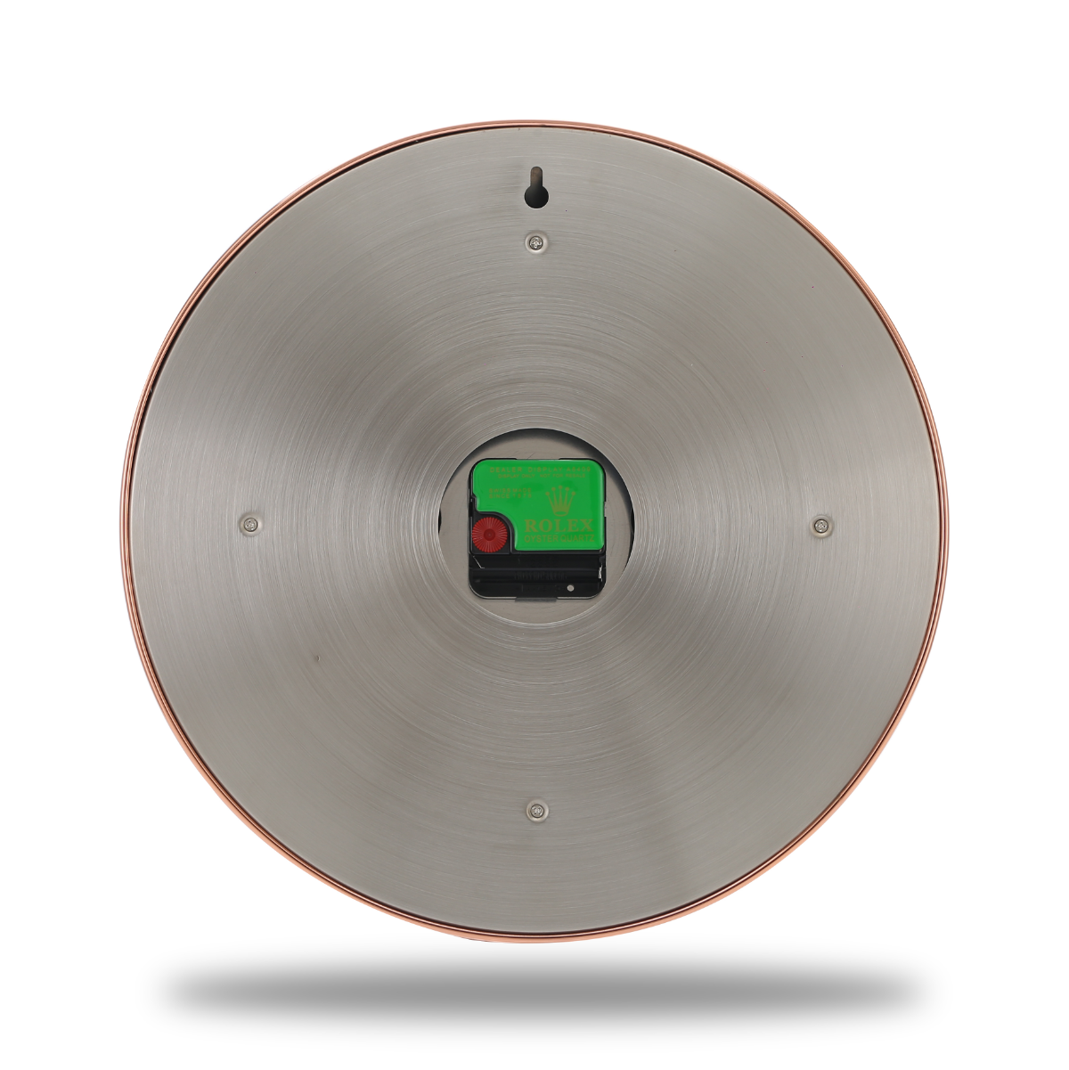 Daytona Wall Clock - Rose Gold and White.