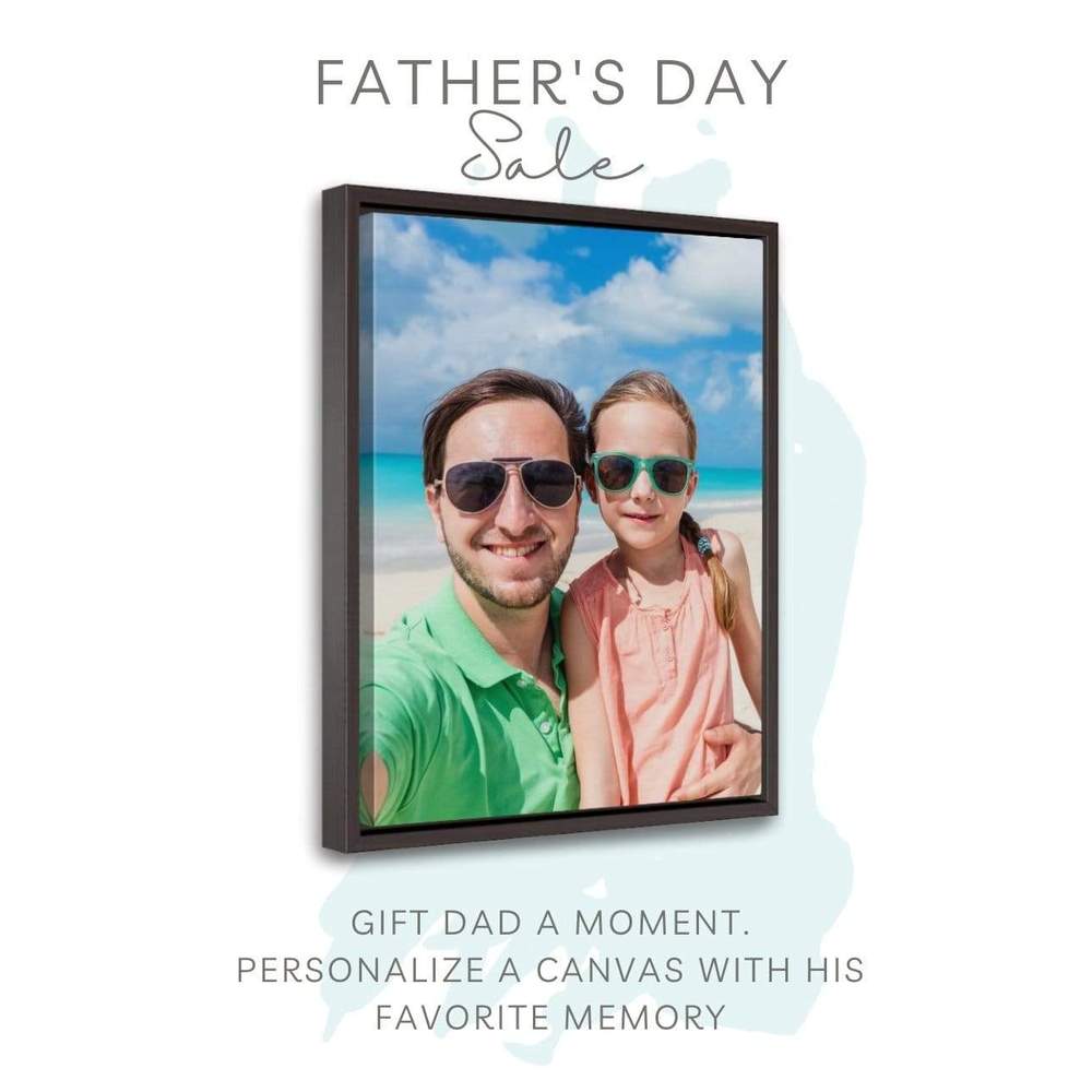 Father Day Gift Photo Customizable Canvas