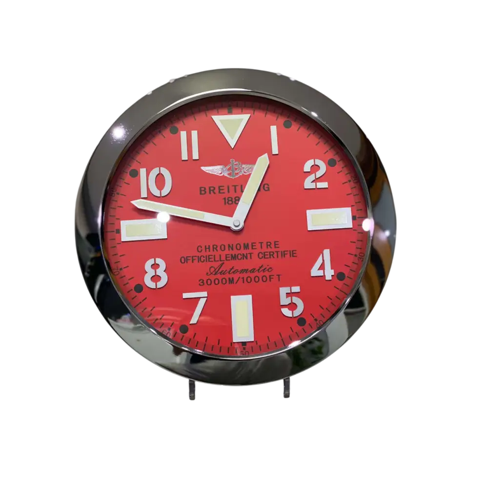 Horloge Murale Breitling de Luxe pour Passionnés d'Aviation et d'Horlogerie