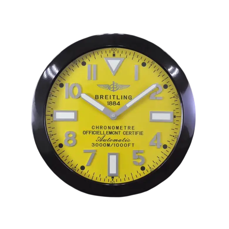 Horloge Murale Breitling de Luxe - Élégance et Précision pour les Passionnés d'Aviation