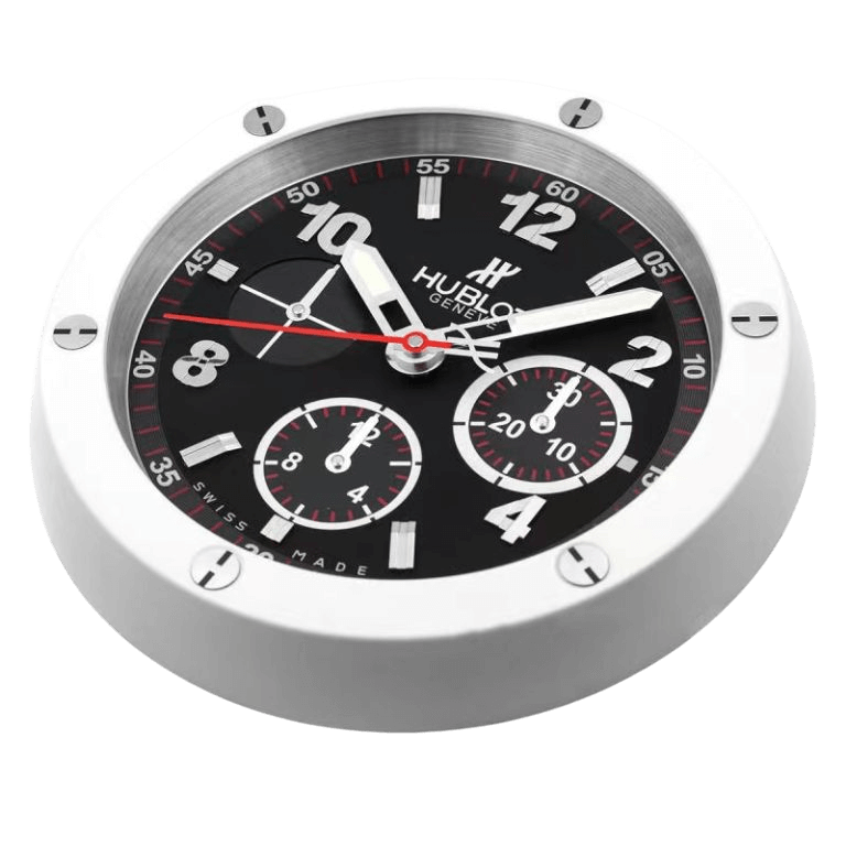 Horloge Murale Hublot Big Bang Blanche – Luxe Sportif & Contraste Élégant 🕰️⚪