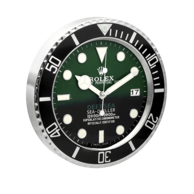Horloge Murale Style Rolex Deepsea Verte 🌊🟢 Élégance Marine