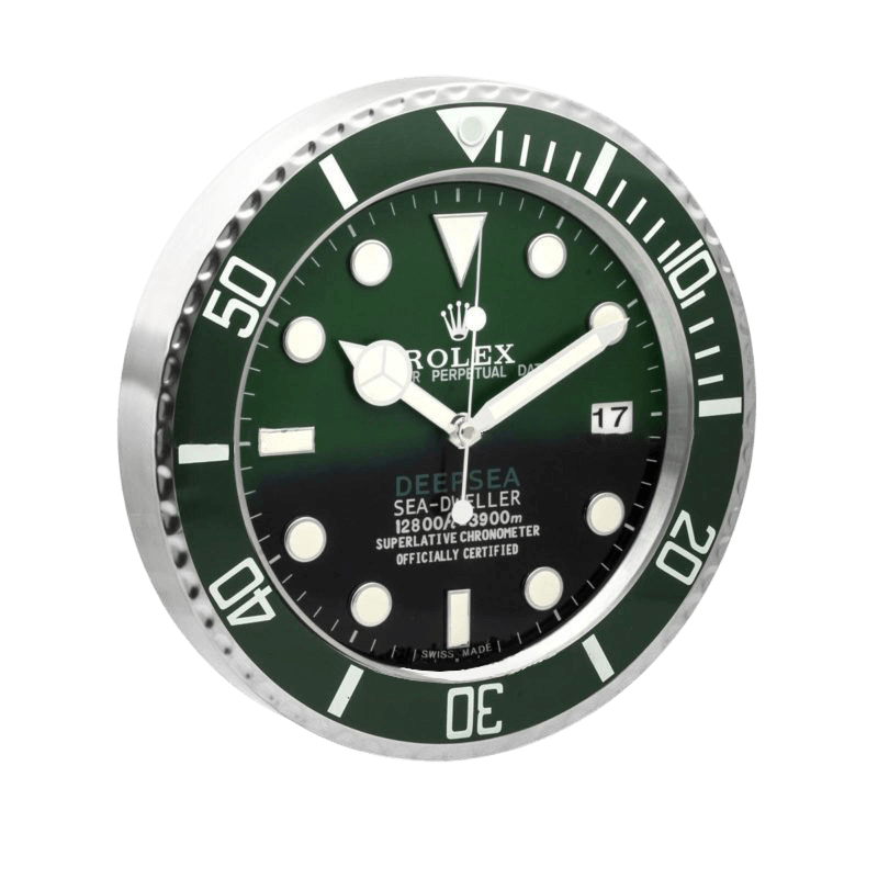 Horloge Murale Style Rolex Deepsea Vert Kermit 🌊🟢 Luxe Plongée