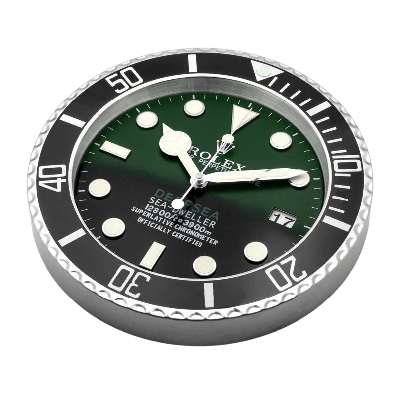 Horloge Murale Style Rolex Deepsea Verte 🌊🟢 Élégance Marine