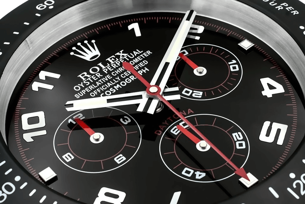 Daytona Black 🏁⏱️ Sporting Elegance Wall Clock