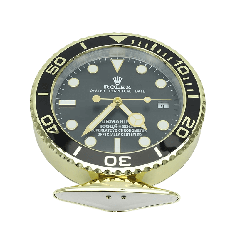 Rolex Submariner Office Clock - Gold Luxury Design
