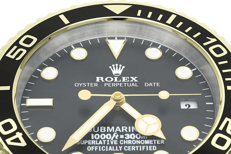 Rolex Submariner Office Clock - Gold Luxury Design