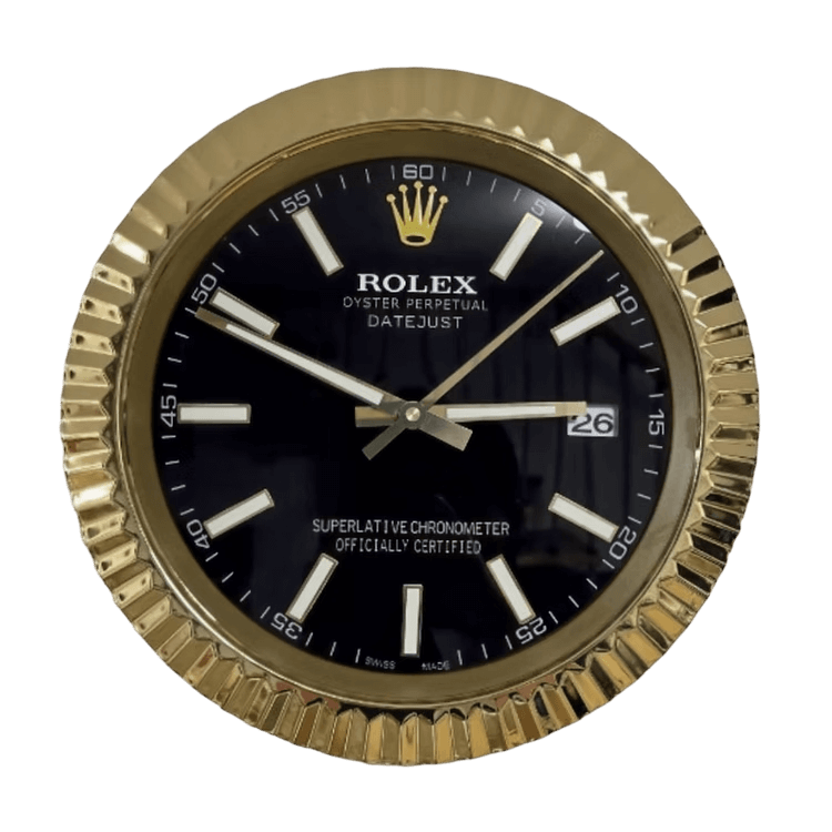 Datejust Wall Clock Black & Gold - Timeless Model 🖤✨