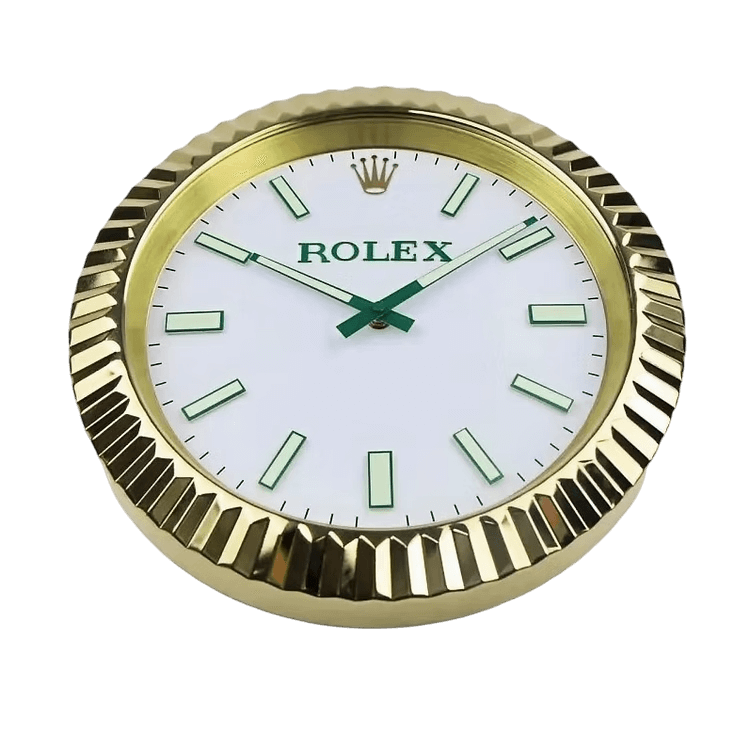 White & Green Wall Clock 🟢⚪ - The Essence of Chocolate Every Second