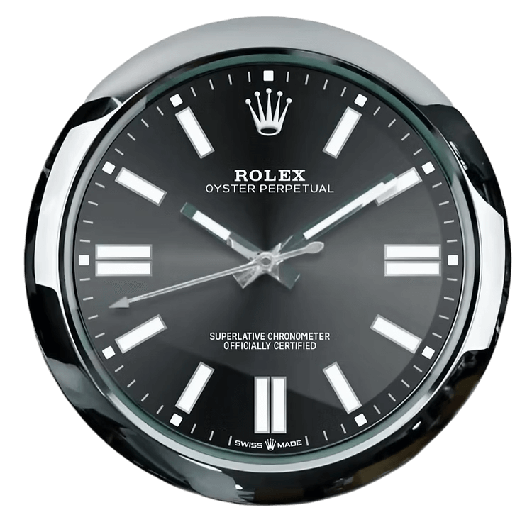 Horloge Murale Deluxe Inspirée par Rolex Oyster Perpetual - Élégance et Précision