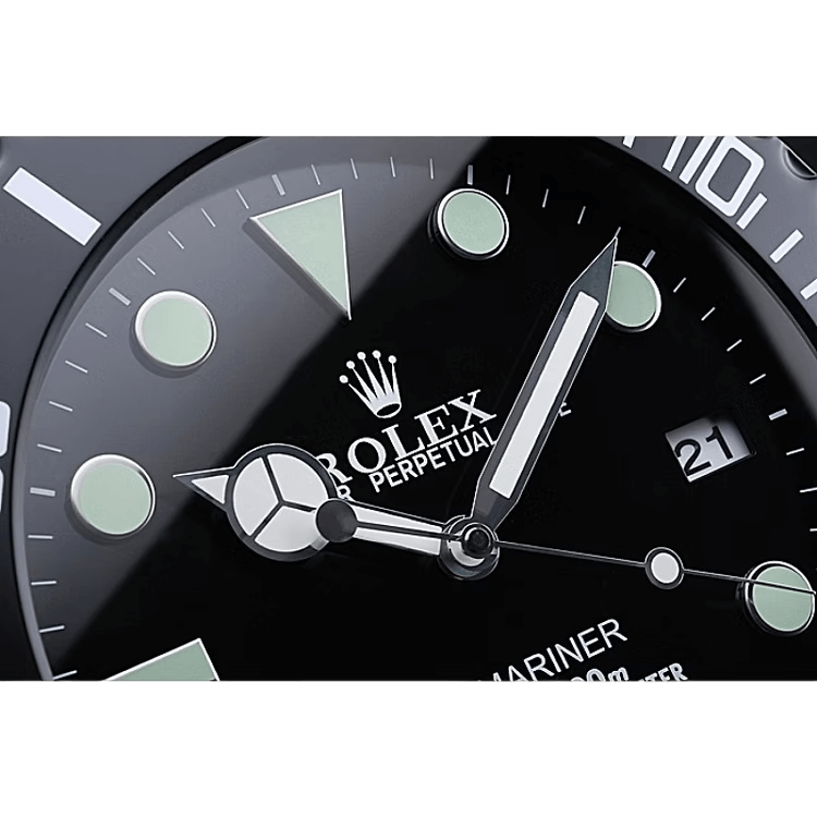 Luxury Wall Clock Rolex Submariner Black