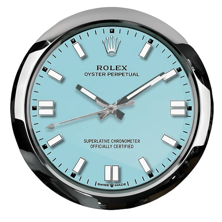 Horloge Murale de Luxe Inspirée de l'Oyster Perpetual Rolex - Élégance et Précision