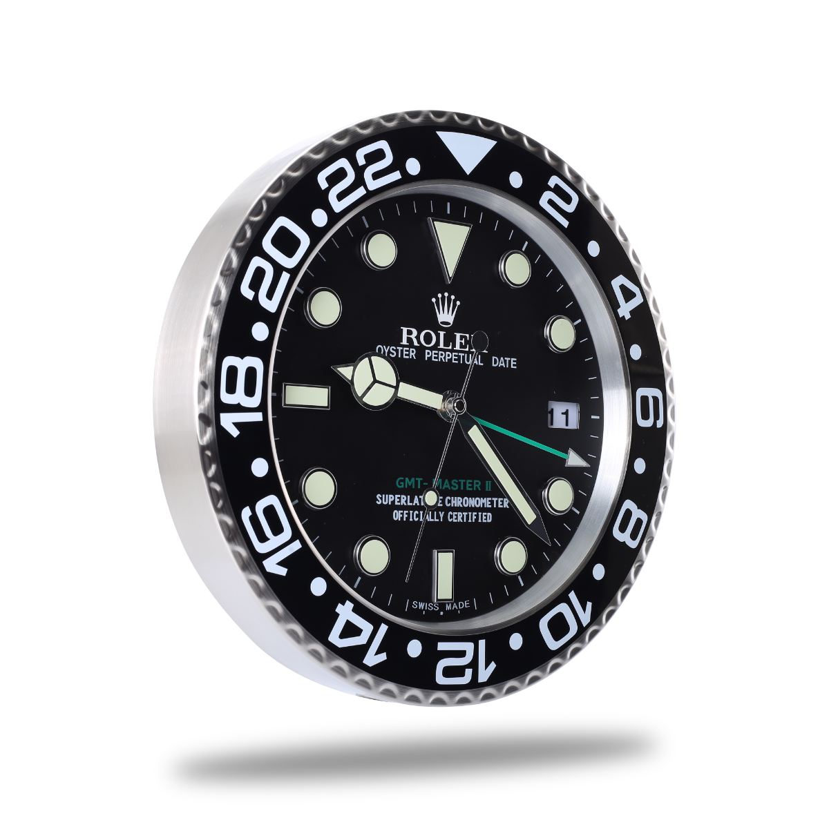 Wall Clock GMT Master - Black Silver
