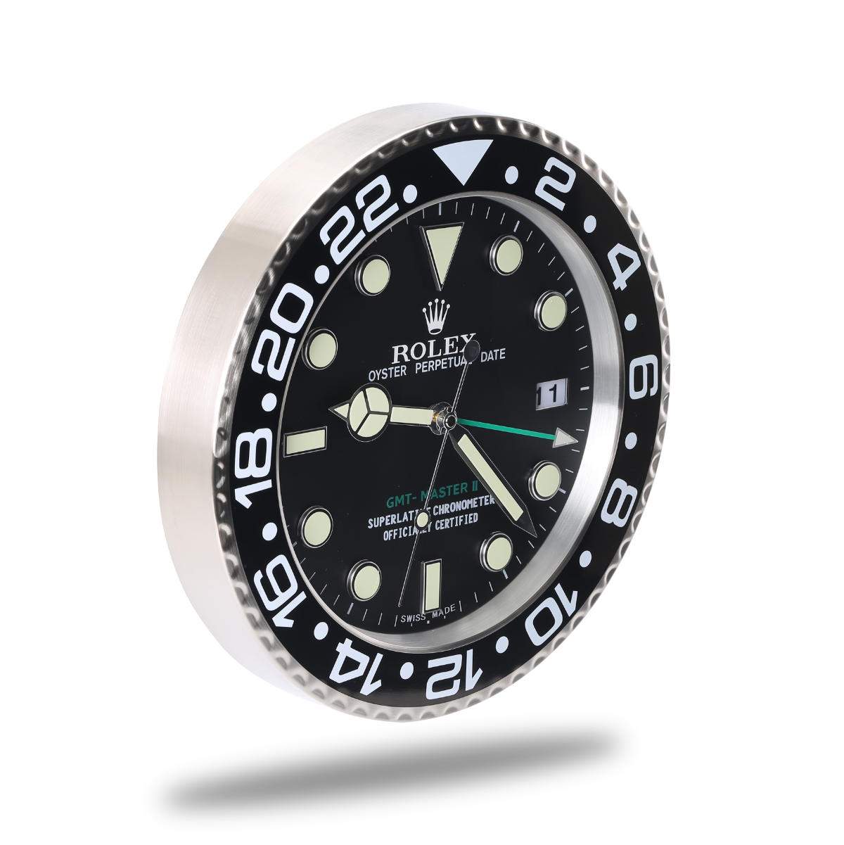 Wall Clock GMT Master - Black Silver