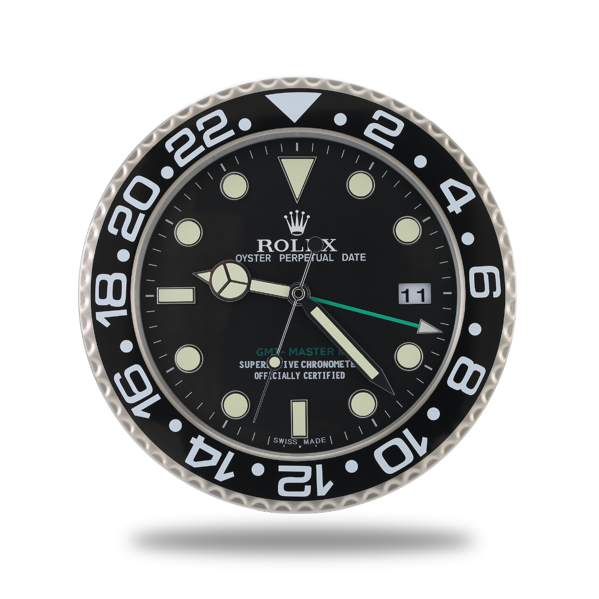 Wall Clock GMT Master - Black Silver