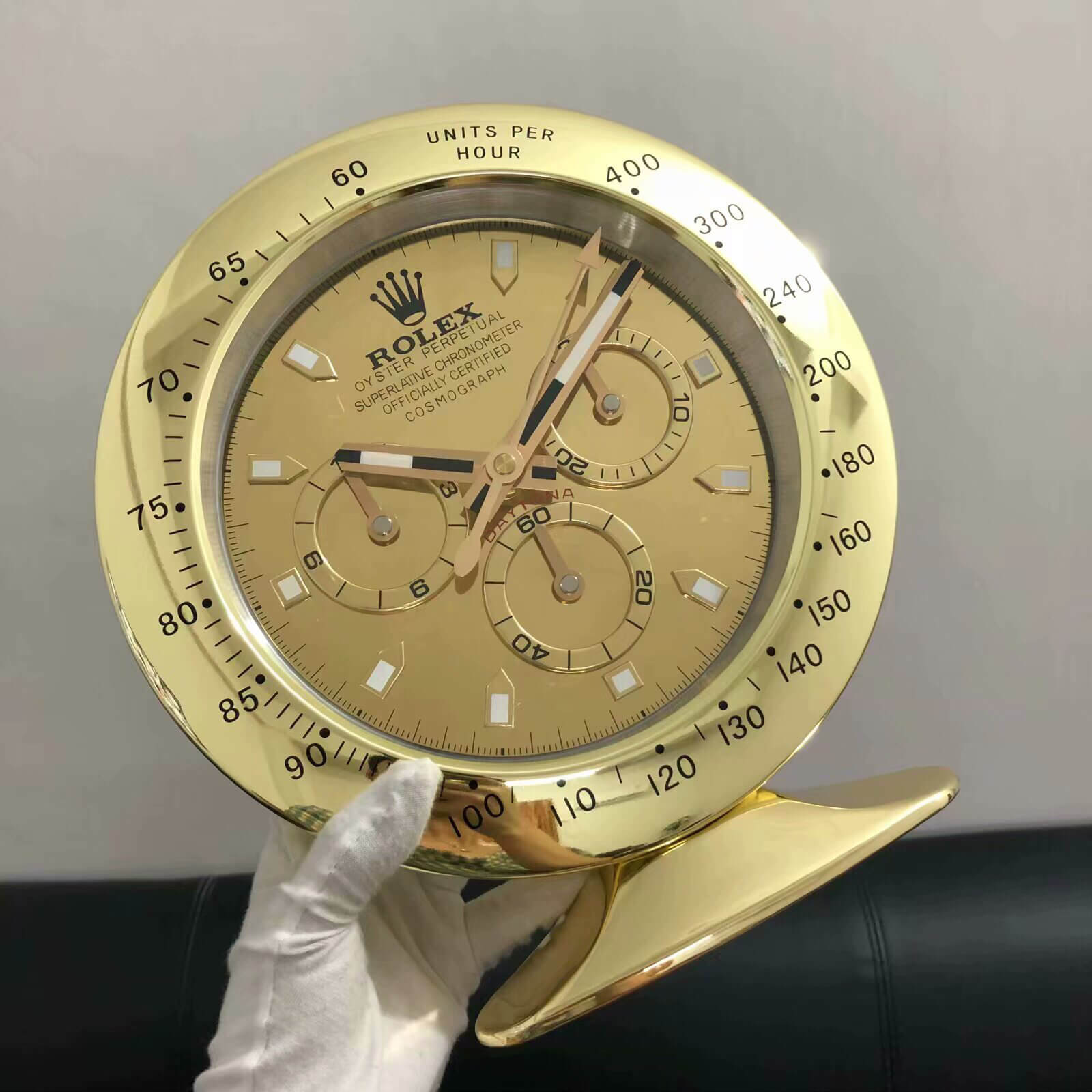 Daytona Table Clock - Gold