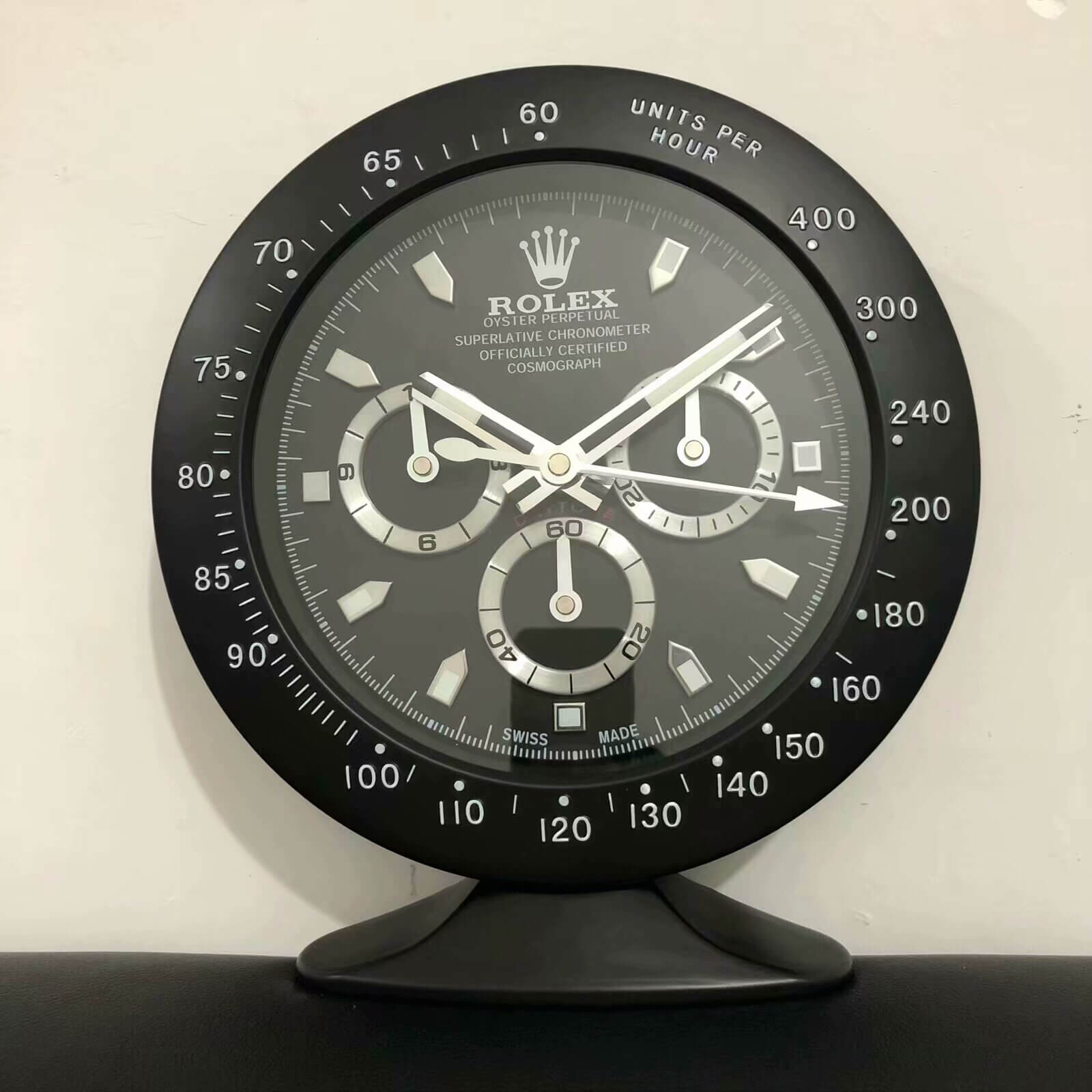 Daytona Table Clock - Black