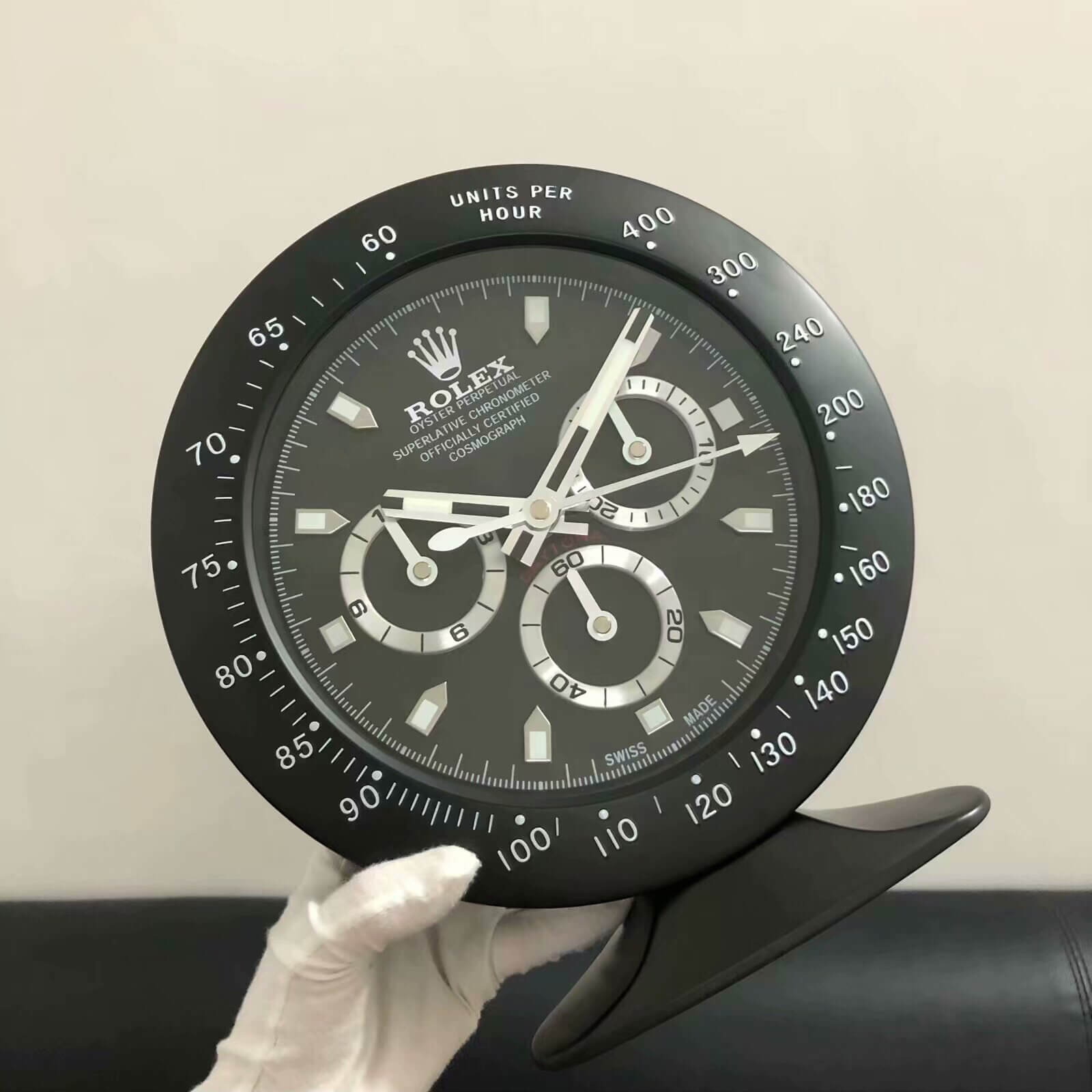 Daytona Table Clock - Black