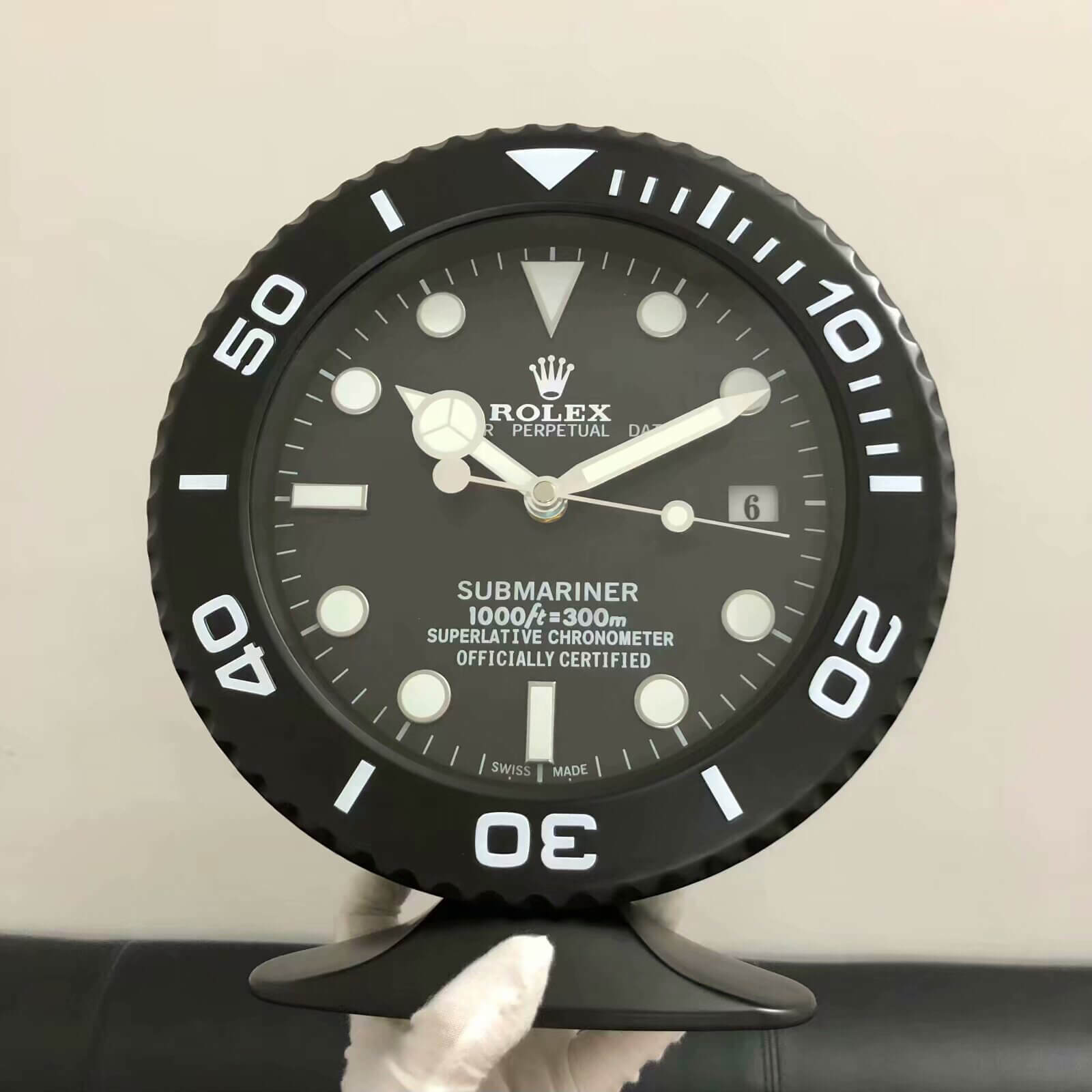 Submariner Table Clock - All Black