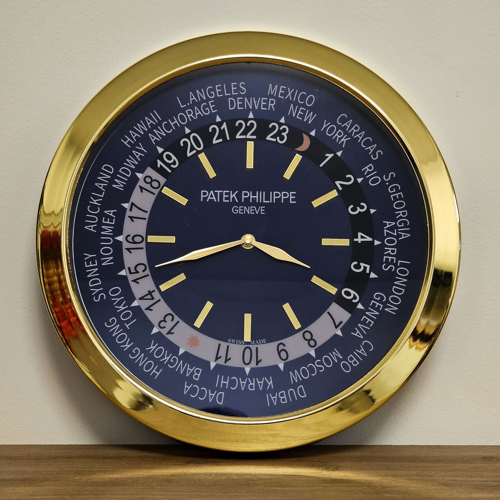 P P World Time clock from the wall