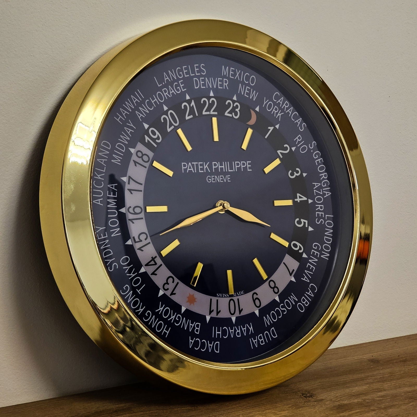 P P World Time clock from the wall