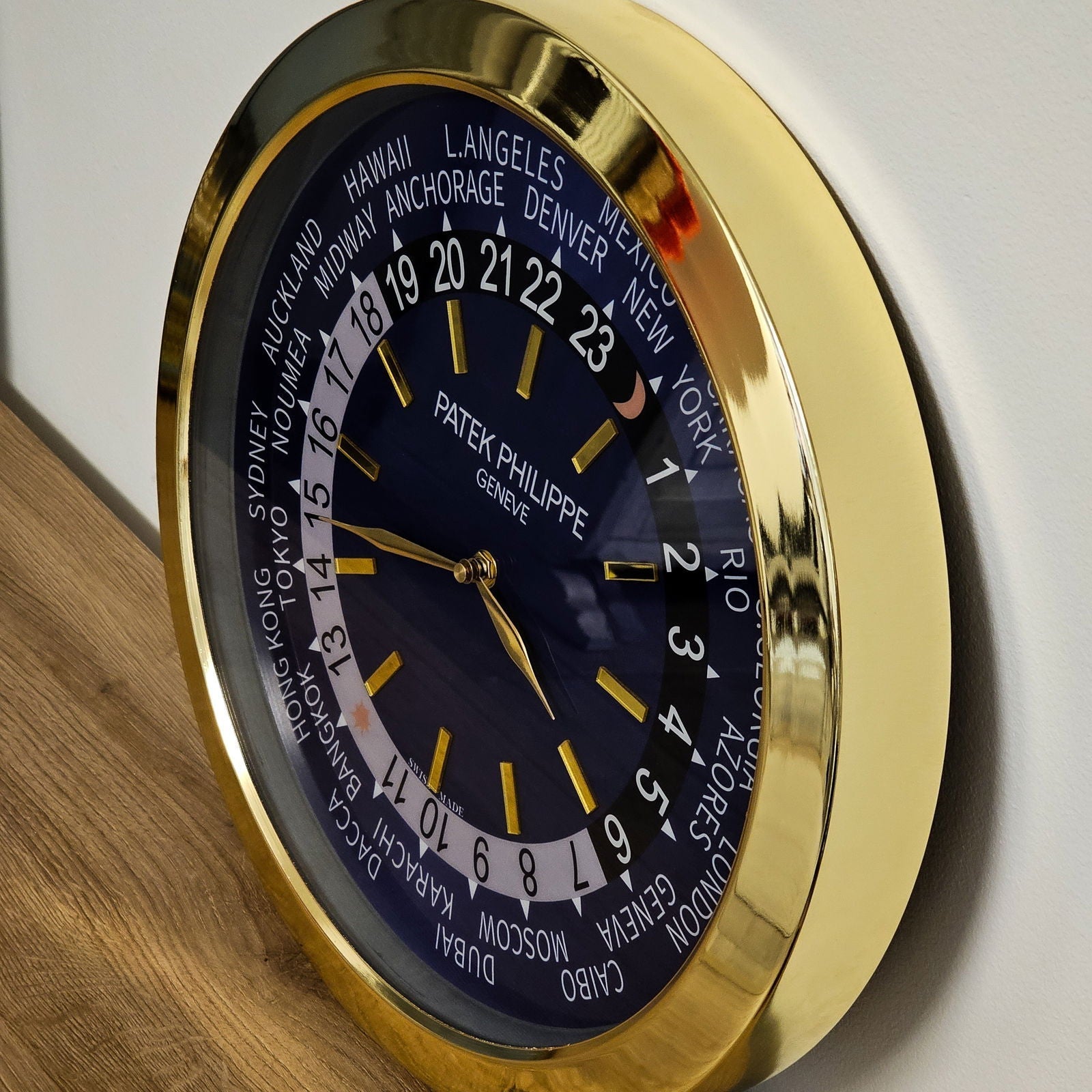 P P World Time clock from the wall