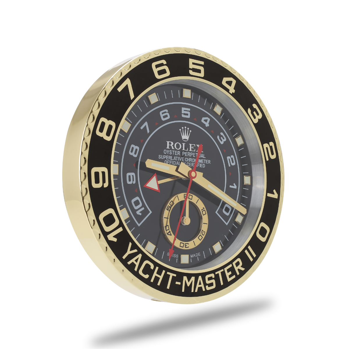 Yacht Master Wall Clock - Luxury Black and Gold