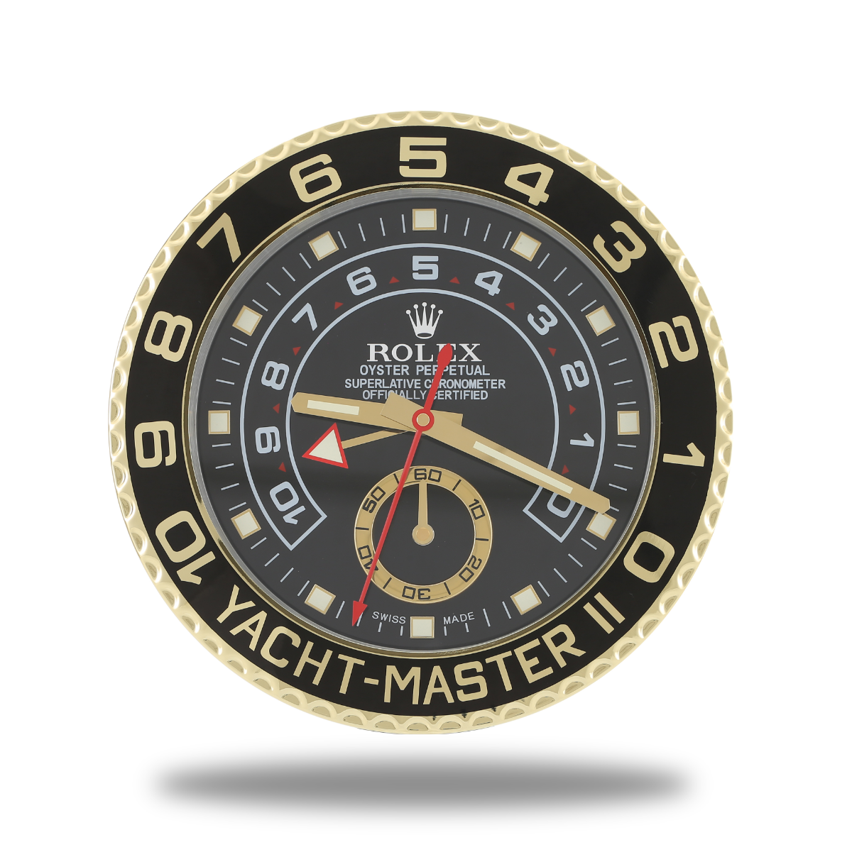 Yacht Master Wall Clock - Luxury Black and Gold