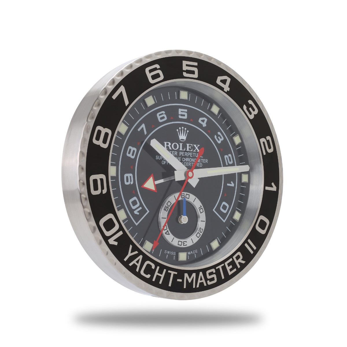 Yacht Master Wall Clock - Black Silver
