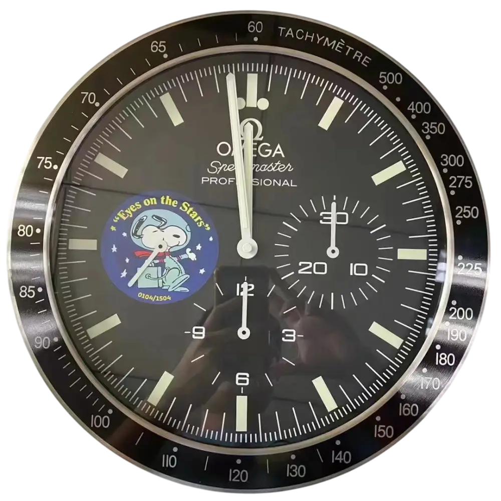 Luxury Wall Clock Inspired by the Omega Speedmaster – Elegant & Precise Design