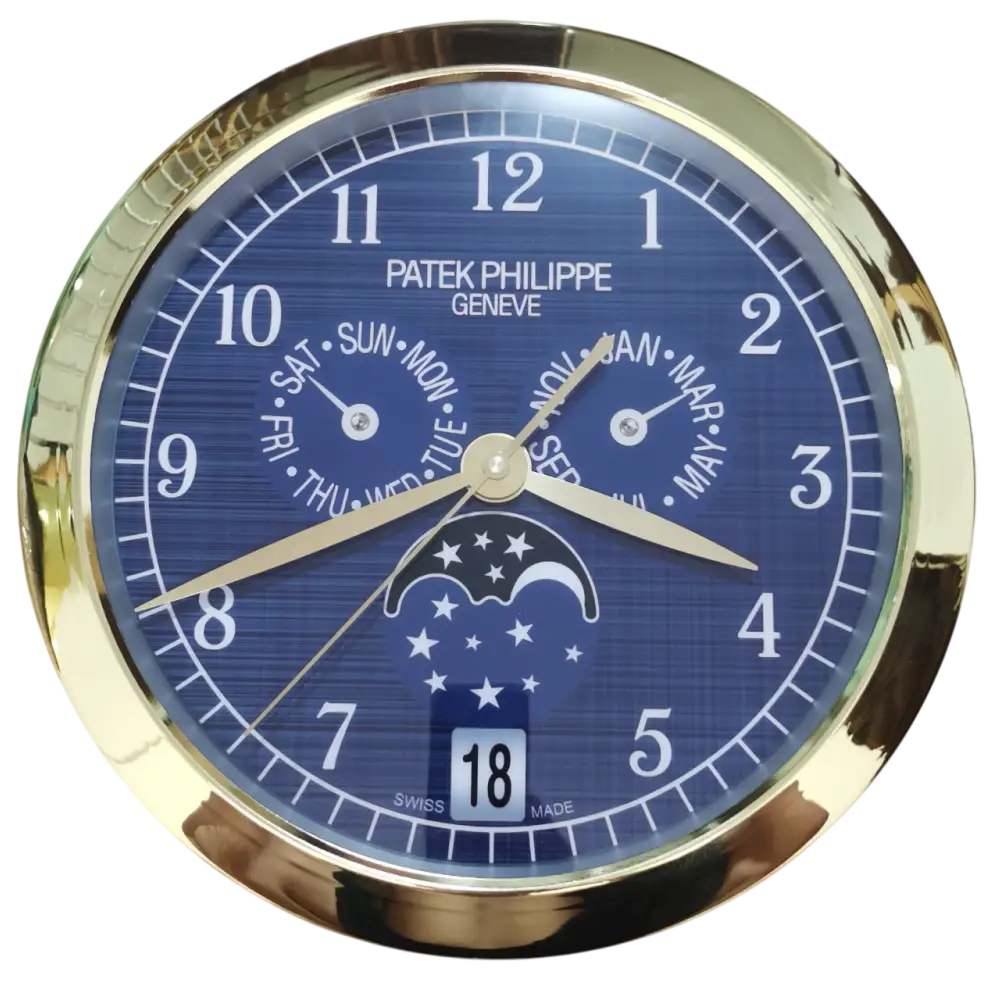 Horloge Murale Luxe Inspirée Patek Philippe - Design Épuré et Précision Inégalée