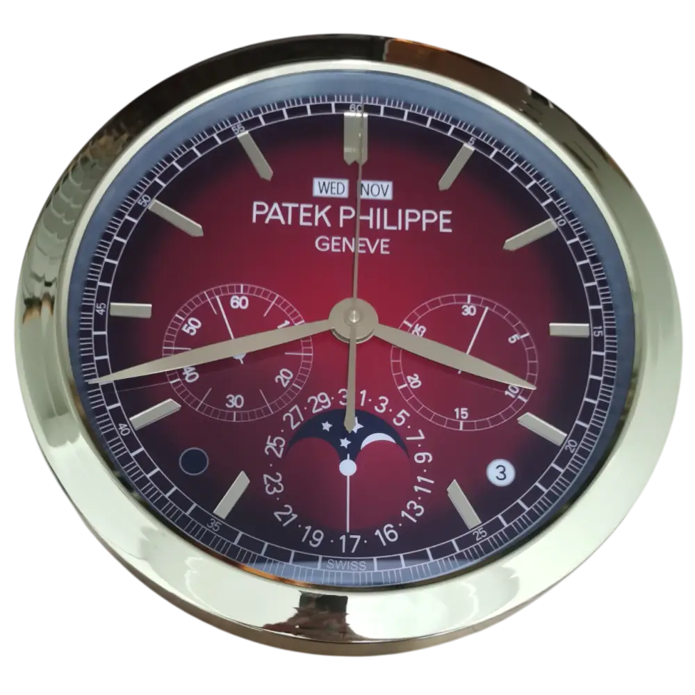 Horloge Murale de Luxe Inspirée Patek Philippe – Élégance et Précision Suprêmes