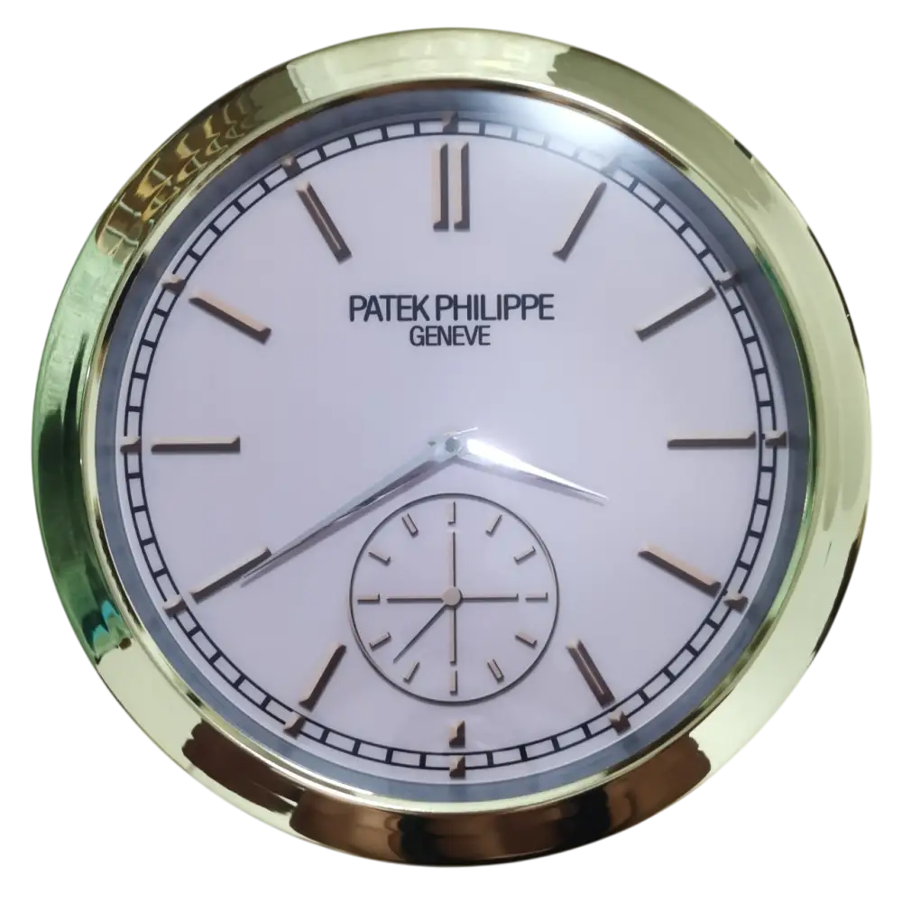 Horloge Murale de Luxe Inspirée Patek Philippe – Élégance Intemporelle et Précision Sublime