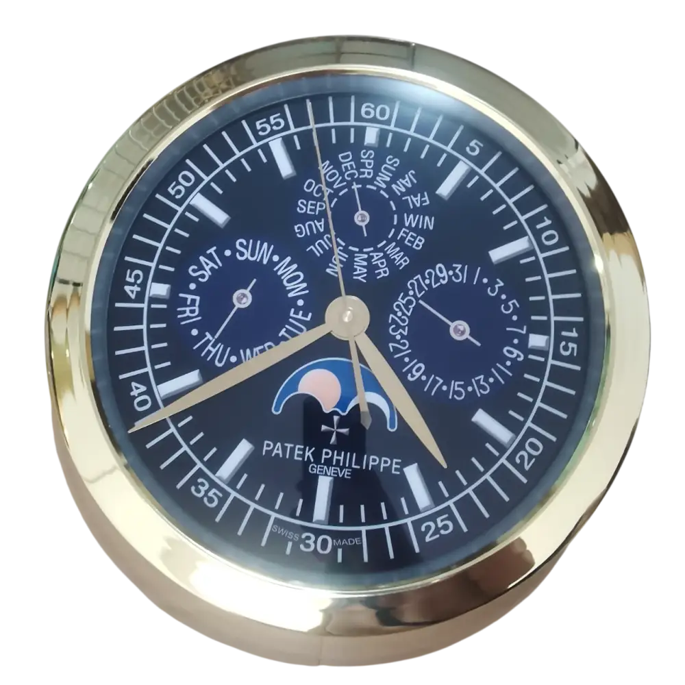 Horloge Murale de Luxe Inspirée de Patek Philippe - Précision et Élégance Intemporelles