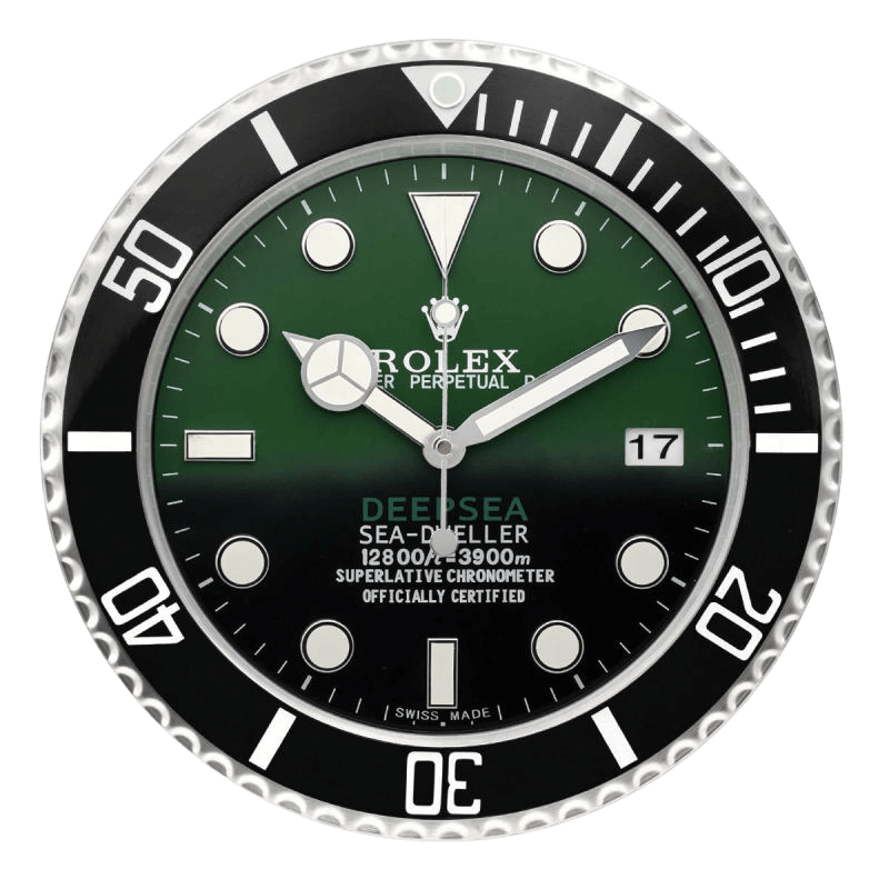 Horloge Murale Style Rolex Deepsea Verte 🌊🟢 Élégance Marine