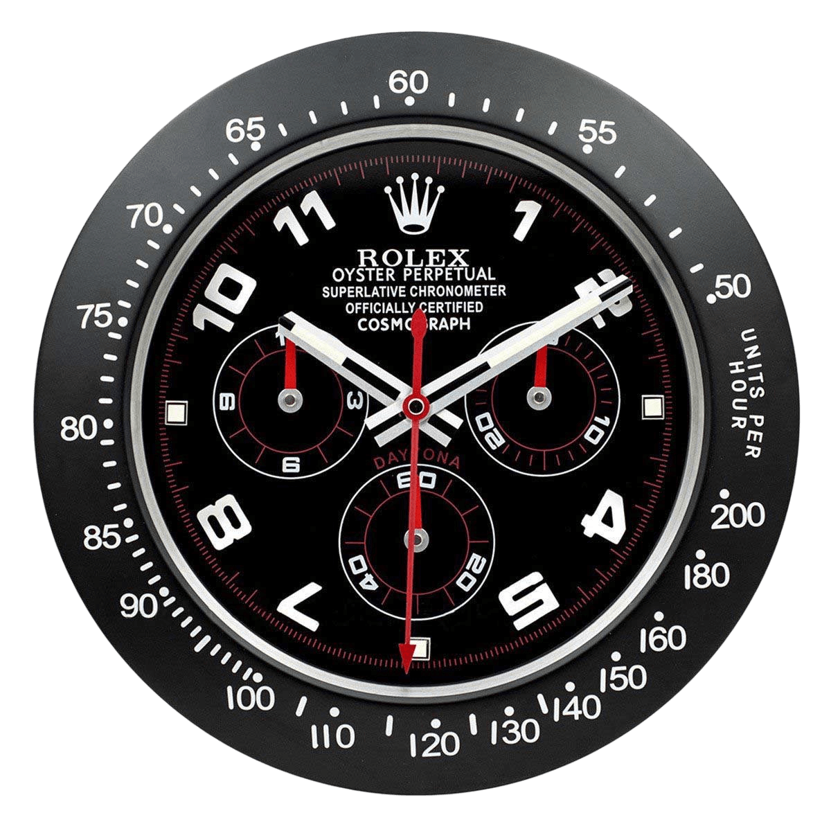 Daytona Black 🏁⏱️ Sporting Elegance Wall Clock