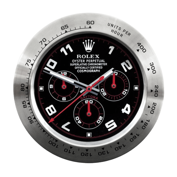 Daytona Stylegraph Wall Clock - Stainless Steel 🕰️✨